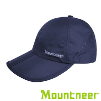 【Mountneer】中性透氣抗UV折帽『丈青』11H08