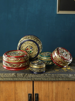 東南亞風格木制裝飾工藝品泰國彩繪收納盒泰式復古創意家居飾品盒