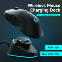 Gaming Mouse Wireless Charger for Logitech Powerplay G703 G PRO X Superlight G502 Lightspeed G903 GPW2 Mice Stand Station Dock