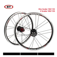 RT A100 406 Bicycle Wheelset 20 inch Folding Bike BMX 7/8/9/10/11 Speed Disc Brake Wheel Set 7075 Alloy 5 Bearing Hubs Fit Dahon