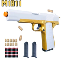 M1911 Soft Bullet Toy Gun Shell Ejecting Foam Bullet Pistol Blasters Outdoor Game for Christmas Birthday Gift for Boys Girls