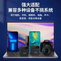 飛利浦無線麥克風領夾式直播設備手機相機話筒錄音降噪夾領收音麥