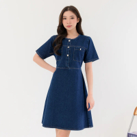 Foxquinn - Nova Denim Dress - Dress Wanita - Dress Denim Casual