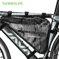 NEWBOLER Bicycle Bag Rainproof Large Capacity MTB Road Bike Frame Bag Triangle Pouch Waterproof Caulking Bag Pannier Accessories