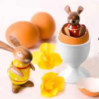 【F hot】 2PCS Egg Holder White Egg Cup Holder Hard Soft Boiled Eggs Breakfast Egg Holder Banquet Eggs