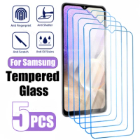 5Pcs Tempered Glass For Samsung Galaxy A55 A15 A14 A53 A34 A35 A32 A73 A52S S21FE 5G S22 S23 Screen Protector for Samsung A52A72