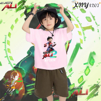 NEW Ejen Ali The Movie 2 Children's T-shirt , Cartoon are cute Children Pure Cotton Printed Short