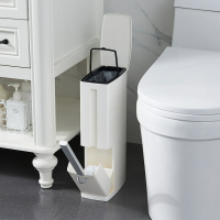 衛生間夾縫垃圾桶創意家用有蓋一體式廁所便捷馬桶刷窄縫小號紙簍