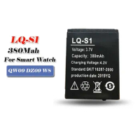 New LQ-S1 3.7V rechargeable battery 380mAh for smart watch fashion meter QW09 DZ09 A1 W8 X6 V8 lithium battery