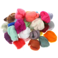Artibetter Diy Kits Wool Roving Felting Wool Fibre Wool Yarn Roving Diy Craft Needle Felting Hand Spinnin Needle Hand