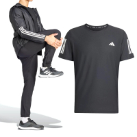 adidas 愛迪達 OWN The Run 男款 黑白色 上衣 運動 訓練 健身 慢跑 吸濕排汗 反光 短袖 IN1500
