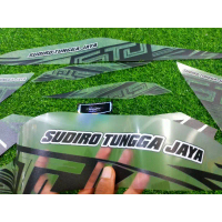 Striping transparan Beat FI livery bus STJ garis hitam