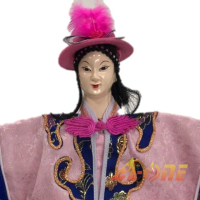 【A-ONE 匯旺】粉紅佳人 有內體 可換衣 精緻布袋戲偶 送臺灣刺繡肩章 戲偶架 民俗 女旦 布玩偶人偶手偶
