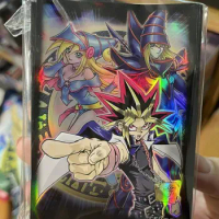 100Pcs Yugioh Master Duel Monsters Dark Magician Girl Yugi Collection Official Sealed Card Protector Sleeves