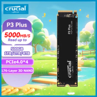 Crucial SSD P3 Plus 500GB 1000GB 2000GB 4000GB PCIe4.0 3D NAND NVMe M.2 Solid State Drive up to 5000MB/s For Laptop Desktop