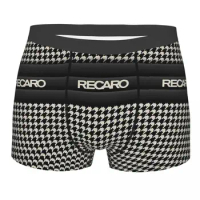 Recaro Seat Houndstooth Upholstery Men Boxer Briefs Recaro Highly Breathable Underwear High Quality Print Shorts Birthday Gifts