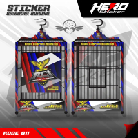 011 STICKER DECAL SANGKAR KOTAK - DECAL SANGKAR BURUNG KOTAK EBOD RADJA RCI