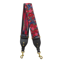 【二手名牌BRAND OFF】DIOR 迪奧 紅色 帆布 花卉刺繡 背帶