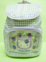 【震撼精品百貨】Hello Kitty 凱蒂貓~KITTY防水面後背包『紫白格子小花』