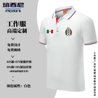 墨西哥Mexico世界杯足球隊服定制夏季商務男士短袖工裝翻領POLO衫
