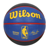 【WILSON】NBA城市系列-金塊-橡膠籃球 7號籃球-訓練 室外 室內 藍黑黃紅(WZ4024208XB7)