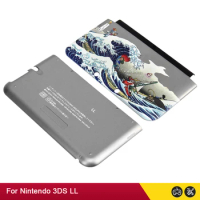 NEW DIY Printed Top Bottom A &amp; E Faceplate For Nintendo 3DS XL/3DS LL Protective Housing Shell Front Back Cover Case