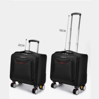 18 Inch Travel Carry-on Soft Canvas Mini Suitcase With Wheels Trolley Rolling Laptop Luggage Bag Boarding Cabin Free Shipping