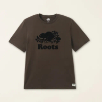 【Roots】Roots男裝-絕對經典系列 海狸LOGO有機棉短袖T恤(可可棕)