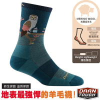 【DARN TOUGH】女 美麗諾羊毛登山健行中長襪(較薄厚底.輕薄款)_DT5001-TEA 藍綠