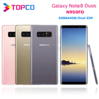 Samsung Galaxy Note8 Duos Note 8 N950FD Global Version 4G LTE Android Phone Exynos Octa Core 6.3" Dual 12MP RAM 6GB ROM 64GB NFC