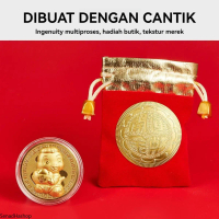 Koin Emas Keberuntungan Tahun Ular 2025 - Koin Peringatan Foil Emas Zodiak, Koin emas tahun ular, Ko