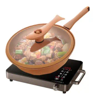 Nonstick Frying Wok Energy-Concentrating Pot Bottom Iron Steaming And Cooking All In 1 Bottom Chinese Wok For Induction Pan