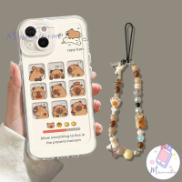 Ốp Lưng IPhone XR 13 16 11 15 14 12 Pro Max 15 8 16 7 Plus XS Max X SE Dễ Thương Capybara Emoji Bird