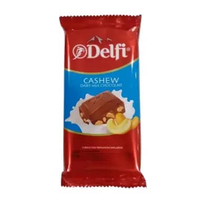 DELFI CASHEW DAIRY MILK CHOCOLATE 125 GR - COKELAT