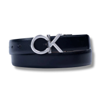 【Calvin Klein】CK 男生 皮帶 經典LOGO 素面 旋轉扣頭 兩面使用 男款 腰帶