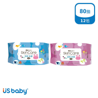 US baby 優生 清爽型柔濕巾80抽(12包)