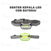 SENTER KEPALA LED COB BATERAI 1+2 COB SENTER 2IN S8629 SENTER CAMPING HIKING GUNUNG