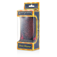 皮爾森 Mason Pearson - 豬鬃&amp;尼龍毛 - 大號流行軍式風格梳 (深紅寶石色)Boar Bristle &amp; Nylon - Popular Military Bristle &amp; Nylon Large Size Hair Brush (Dark Ruby)