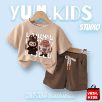 Yuin - Setelan Anak Viral Motif Karakter Labubu Usia 1-5 Tahun Top Fashion Pakaian Anak Unisex Katun