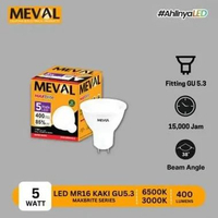 MEVAL Lampu LED MR16 Fitting E27 atau GU5.3 Maxbrite Series E27 - 5W - Cool