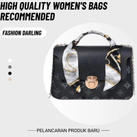 Fashion Darling 【COD】2025 Beg Tangan Cetakan Selendang Gadis Manis Baharu Niche Beg Selempang Tinggi