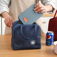 便當袋 保溫飯盒袋手拎裝便當餐包上班帶飯的手提袋子鋁箔加厚小學生飯袋
