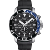 【TISSOT 天梭 官方授權】Seastar 海星300米潛水石英錶 男錶 手錶 畢業禮物 慶端午 包粽(T1204171705102)