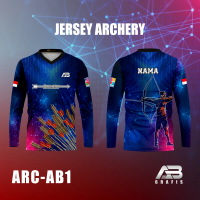 Jersey Archery Panahan Custom Name, Logo dan Text Depan