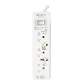 Anitech H233 รางปลั๊กไฟ 3 ช่อง สายยาว 2 เมตร มาตรฐาน มอก.