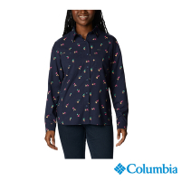 Columbia 哥倫比亞 女款-超防曬UPF50快排長袖襯衫-深藍 UAL99870NY / S23