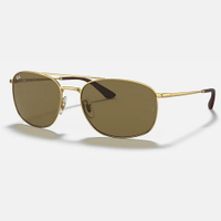Ray Ban｜RB3654-001/73 方形雙槓金屬太陽眼鏡