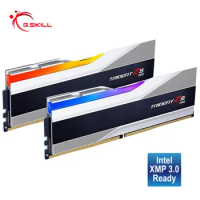 G.SKILL Trident Z5 RGB Series (Intel XMP 3.0) DDR5 RAM 32GB (2x16GB) 6400MT/s CL32 1.40V Desktop Computer Memory UDIMM - Silver