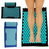 Neck - Acupressure Mat and Neck Pillow Set - Relieves Stress for Optimal Health and Wellness - for Travel