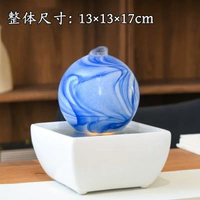 全城熱賣 - 八方招財聚寶盆流水擺件客廳玄關風水辦公室迴圈加濕開業喬遷送禮有球必應-星空藍